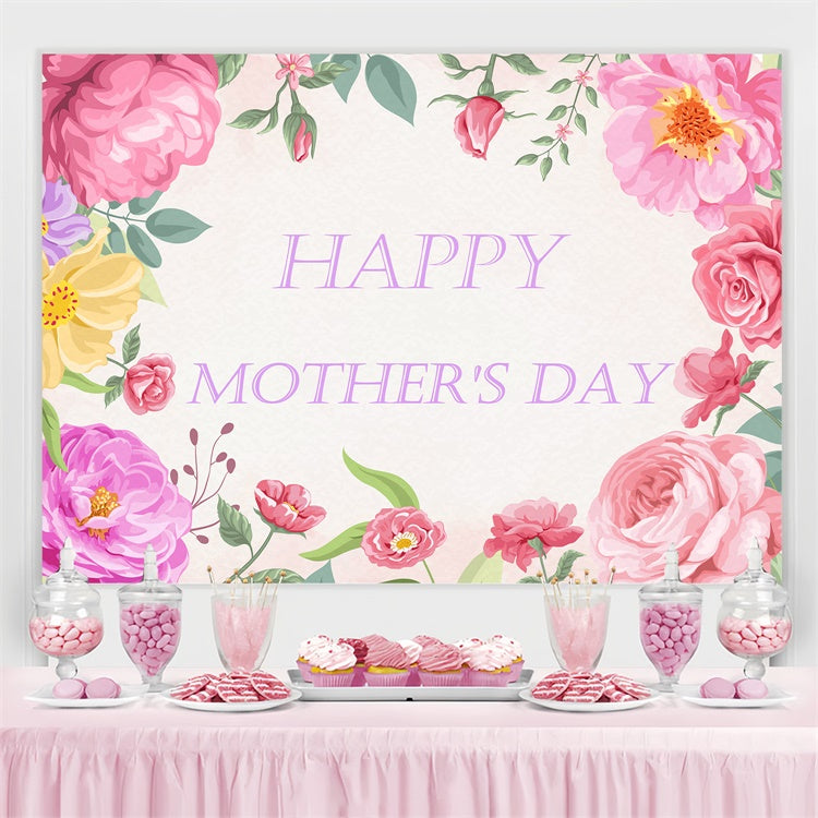 Muttertags-Hintergrundbild mit Vintage-Blumenrahmen CJJ3-115
