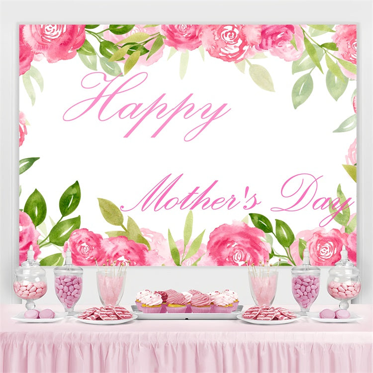 Muttertags-Hintergrundbild Personalisierbar Aquarell Puderrosa CJJ3-117