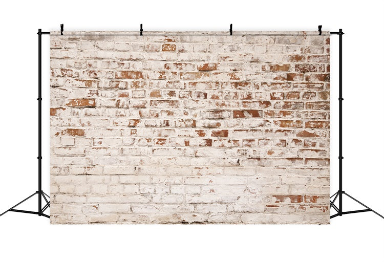 Backstein Backdrop Fotografie Rustic Aged White Brick Backdrop CJJ3-18
