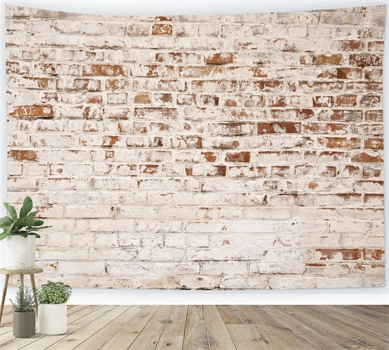 Backstein Backdrop Fotografie Rustic Aged White Brick Backdrop CJJ3-18