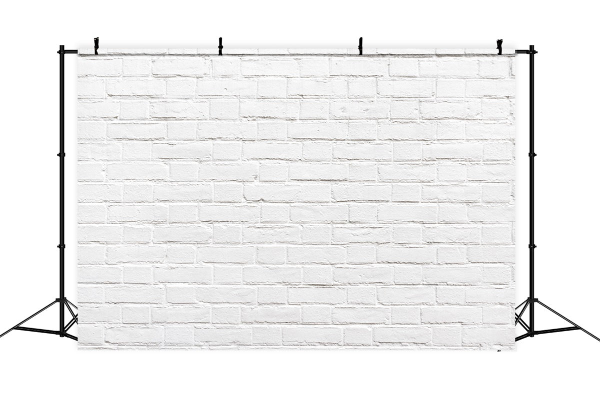 Weiße Backsteinmauer Backdrop Knackig Modern Weiß Backstein Backdrop CJJ3-19