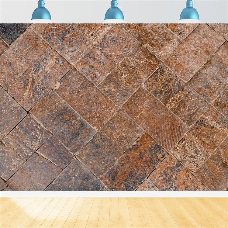 Backdrop Backsteinmauer Rustikal Strukturiert Braun Stein Backdrop CJJ3-20