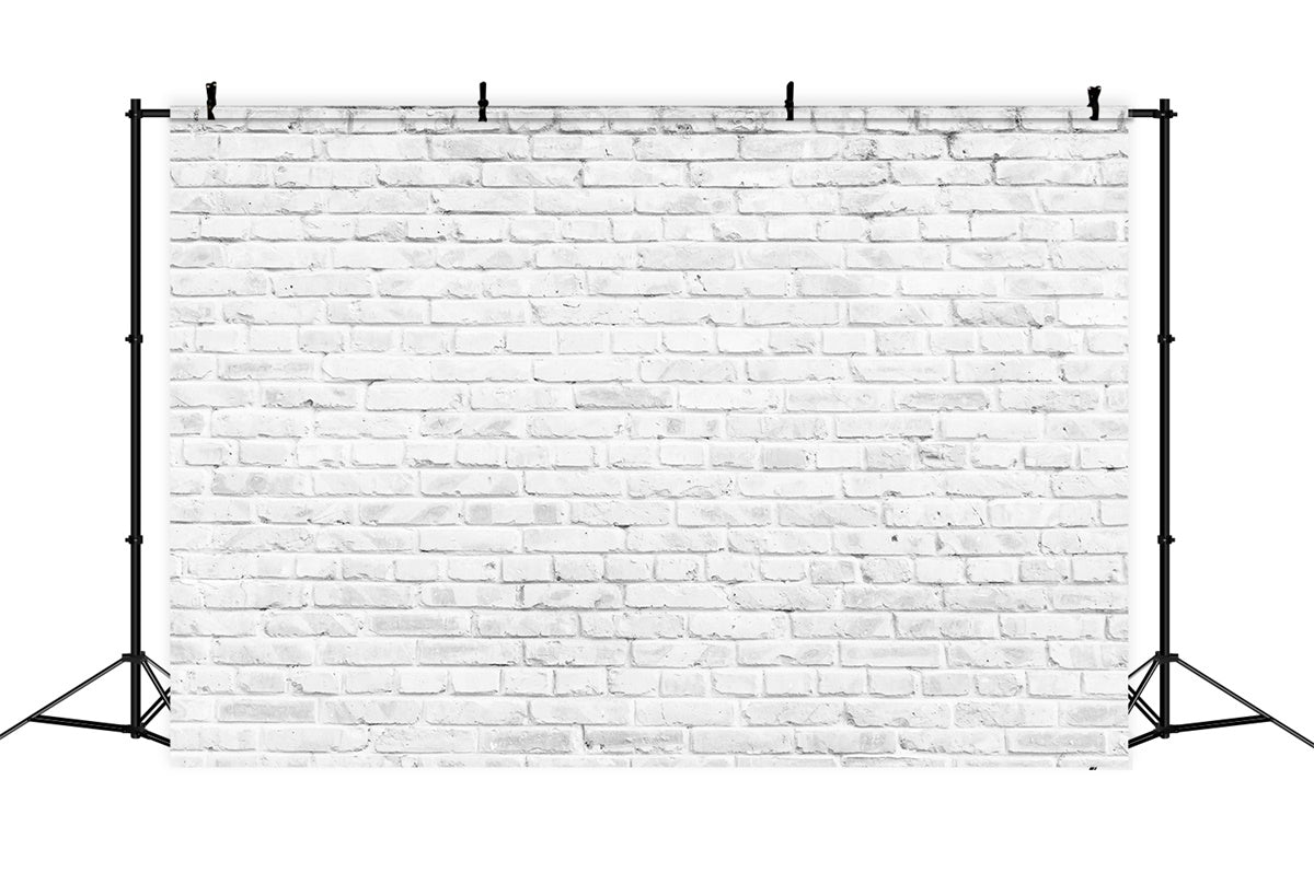 Weiße Backsteinmauer Backdrop Helles Weiß Klassischer Backstein Backdrop CJJ3-21