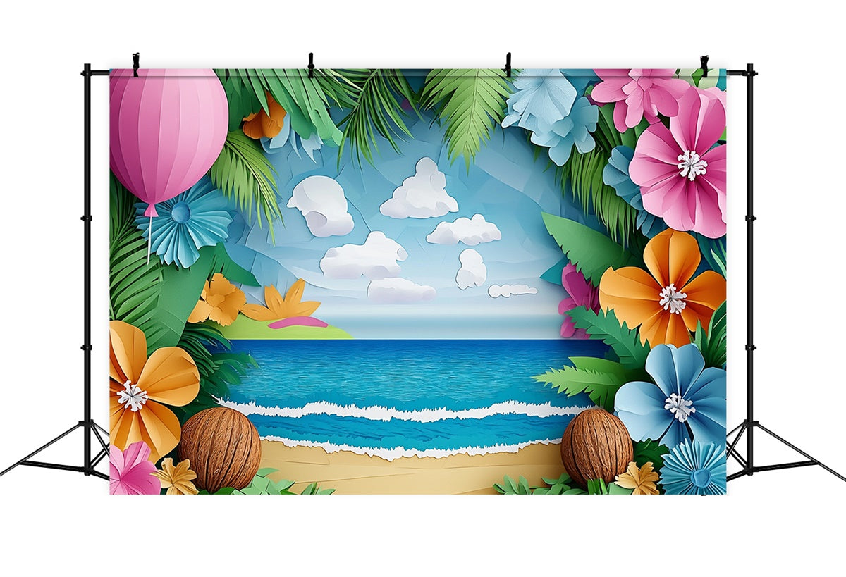 Sommer Fotohintergrund Handgefertigt Strand Blüte Hintergrund CJJ3-250