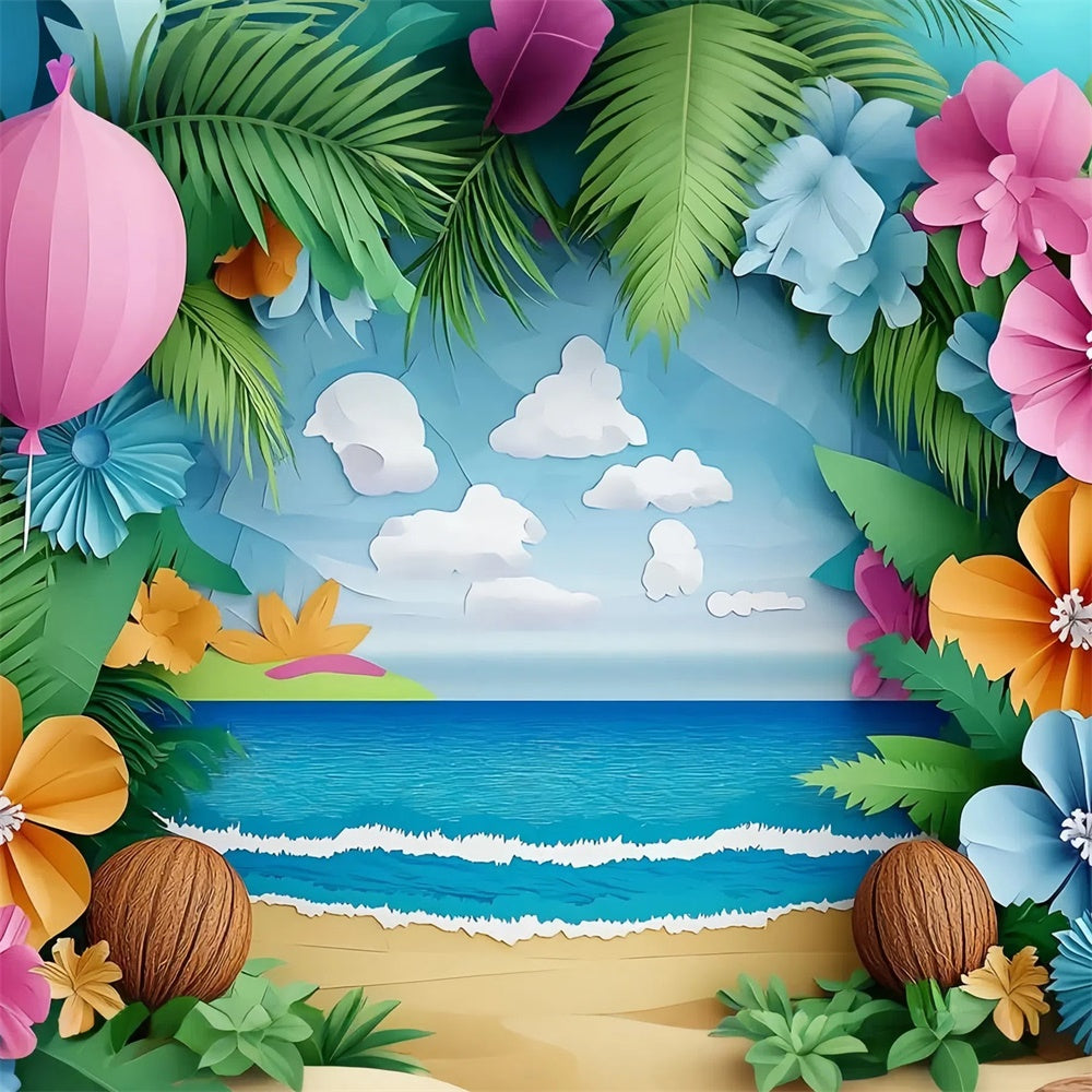 Sommer Fotohintergrund Handgefertigt Strand Blüte Hintergrund CJJ3-250