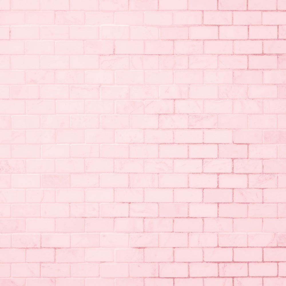 Rosa Backsteinmauer Backdrop Vintage Pastell Backstein Muster Backdrop CJJ3-40