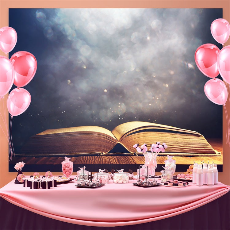 Welttag des Buches Backdrop Mystical Book Glow Backdrop CJJ3-50
