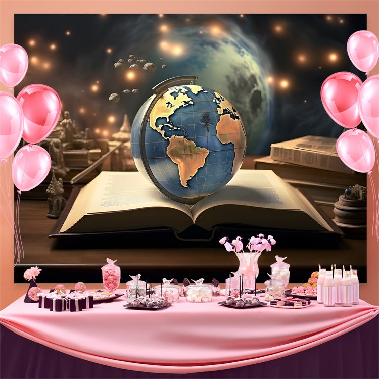Welttag des Buches Backdrop Himmlischer Globus Bücher Backdrop CJJ3-52