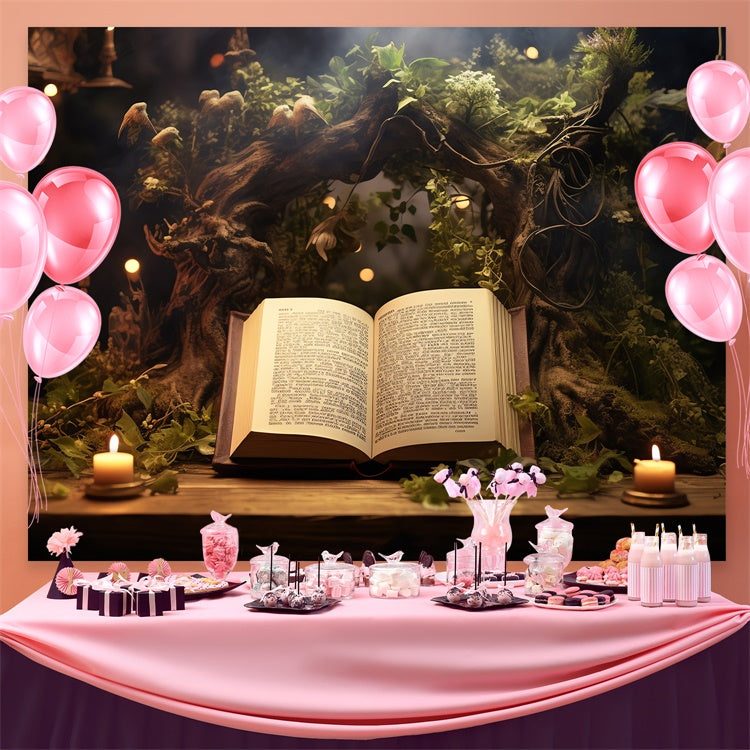 Welttag des Buches Backdrop Verzauberte Leseecke Backdrop CJJ3-53