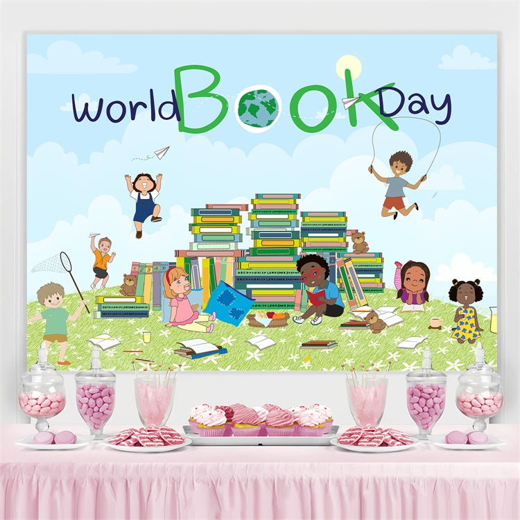 Welttag des Buches Backdrop Outdoor Learning Buch Backdrop CJJ3-67