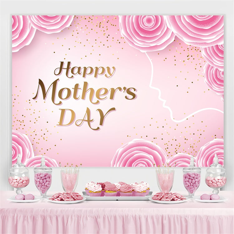 Muttertags-Hintergrundbild Personalisierbar Romantische Rose Rosa CJJ3-93