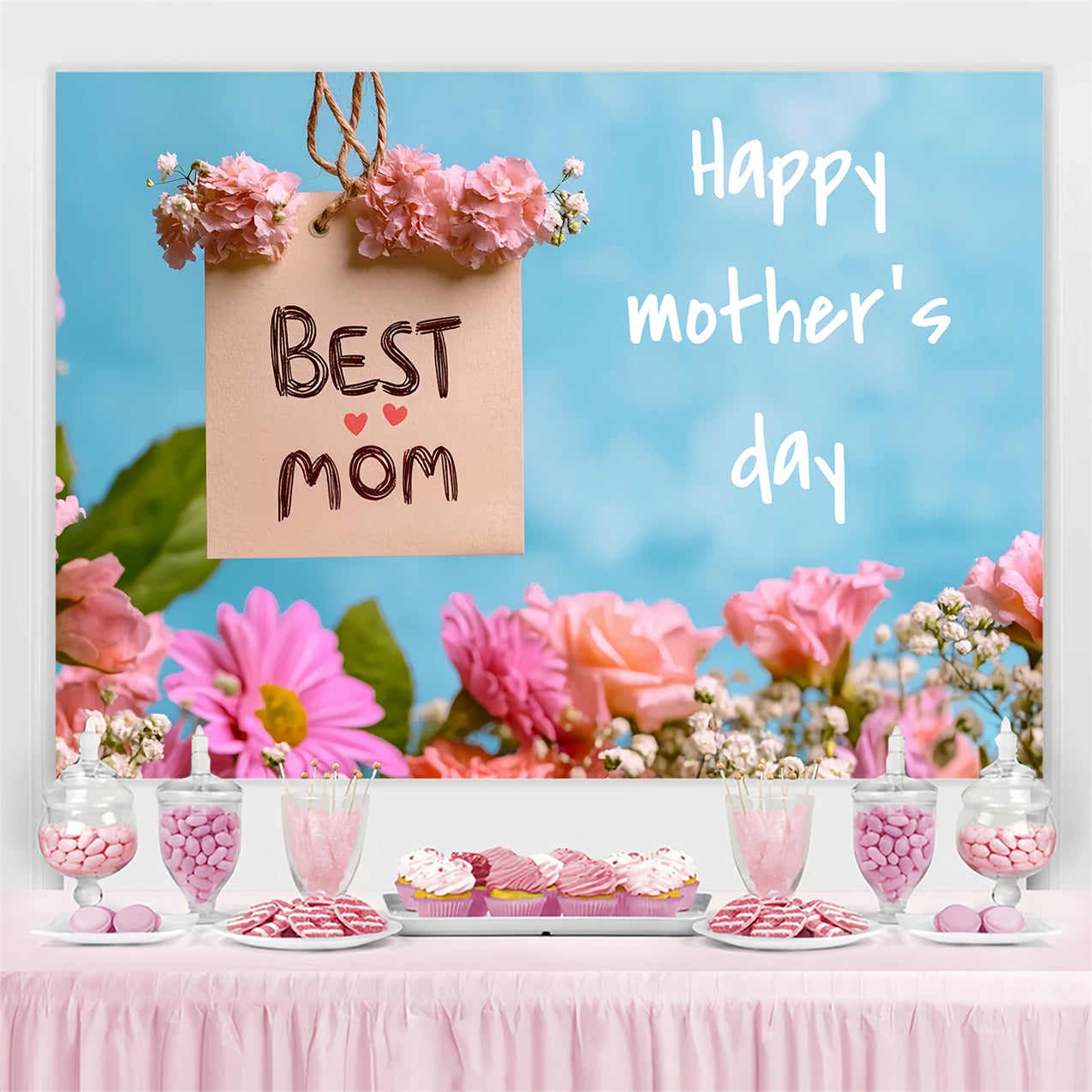 Mothers Day Fotohintergrund Floral Gratitude Personalisierter Hintergrund CSH-142