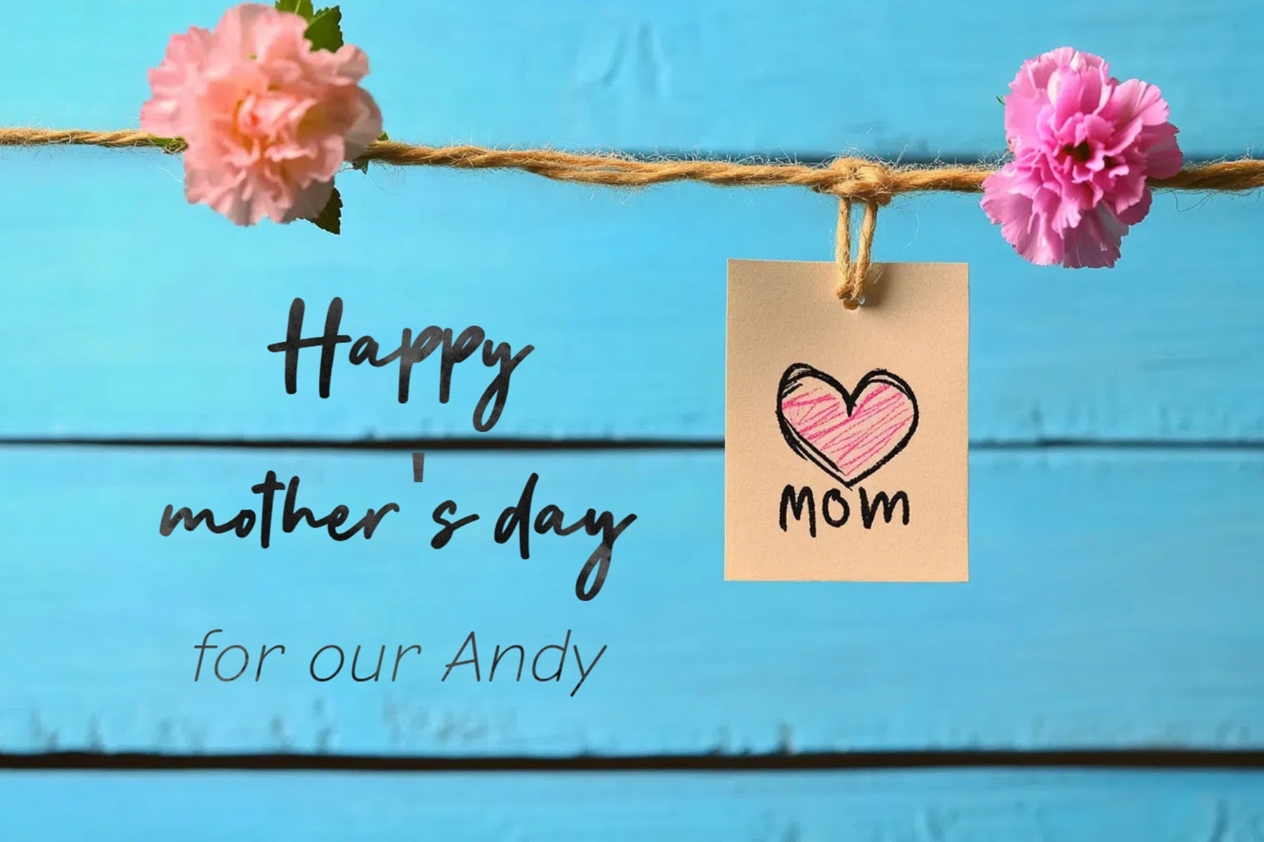 Mothers Day Backdrops Blaue Holzblume Personalisierter Backdrop CSH-143