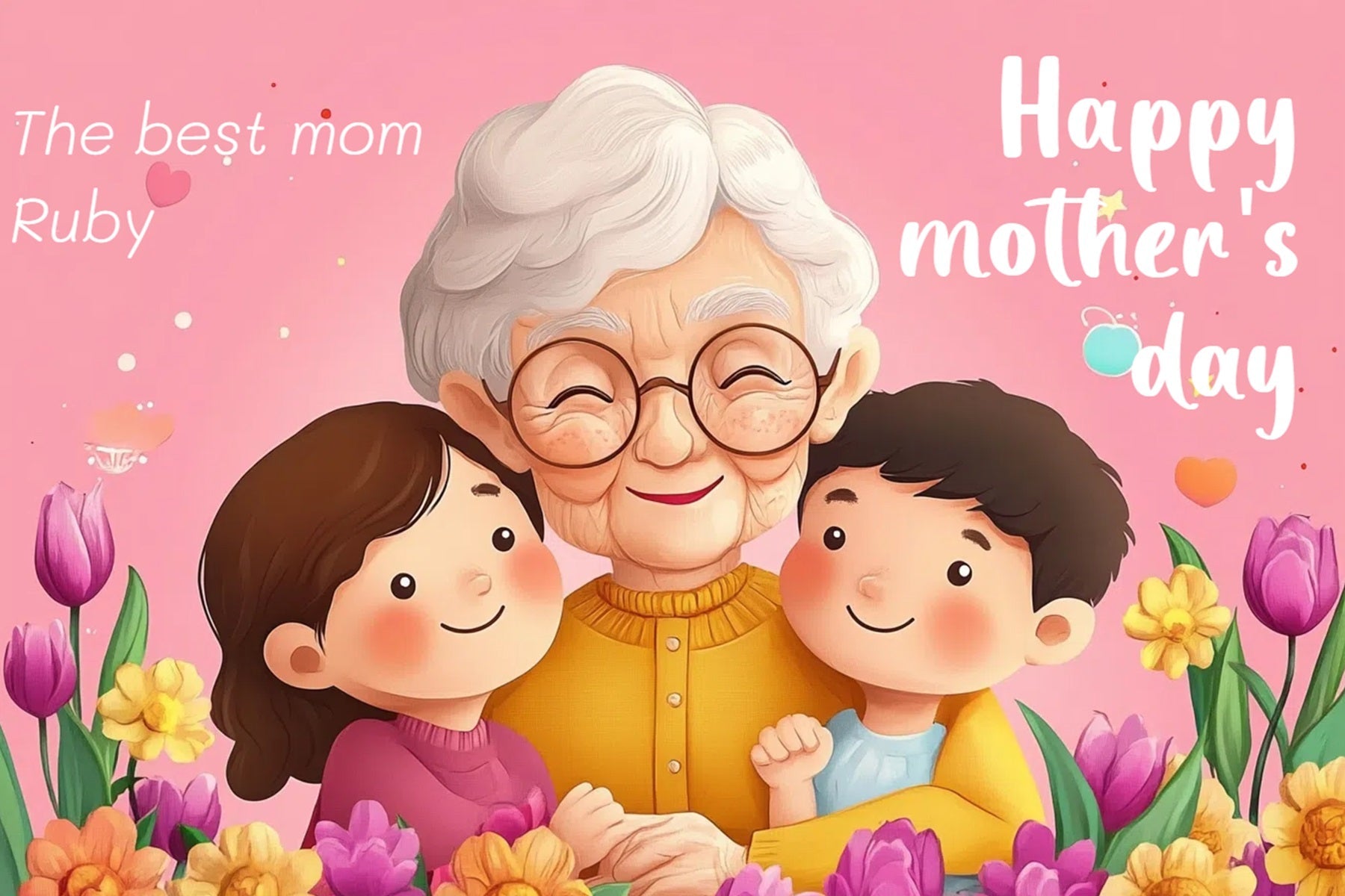 Muttertag Fotokulissen Warme Familie Umarmung Personalisierte Kulisse CSH-146