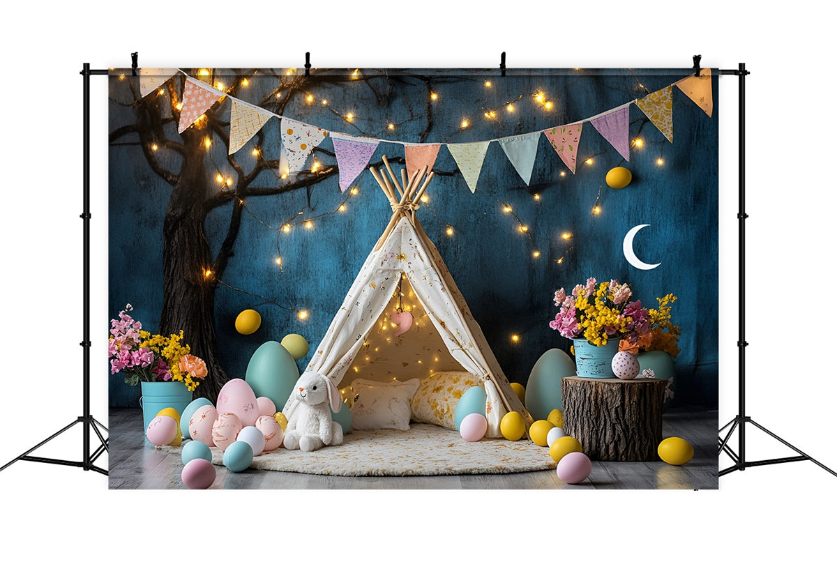 Ostern Backdrop Ideen Verzauberte Ostern Zelt Lichter Backdrop CSH2-103