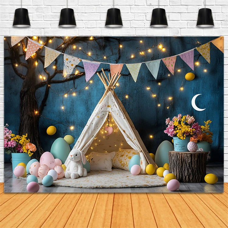 Ostern Backdrop Ideen Verzauberte Ostern Zelt Lichter Backdrop CSH2-103
