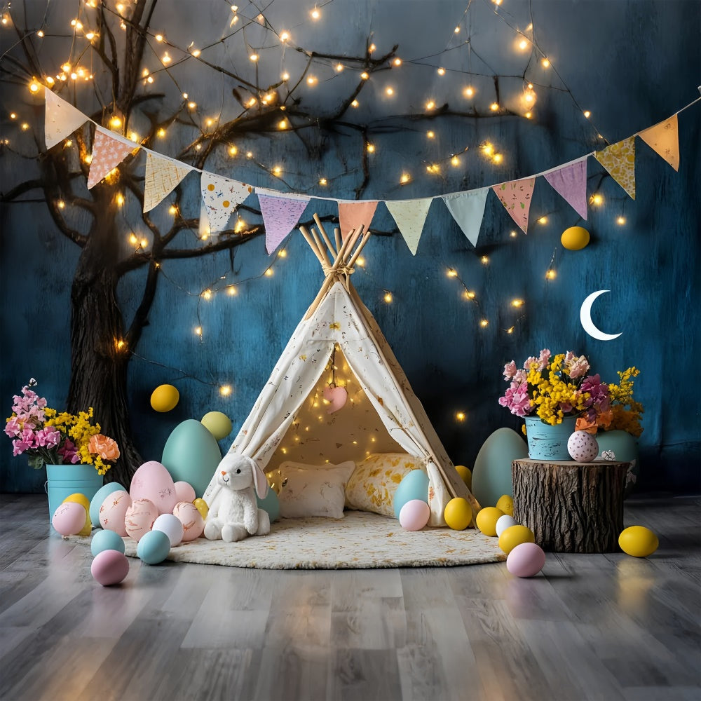 Ostern Backdrop Ideen Verzauberte Ostern Zelt Lichter Backdrop CSH2-103