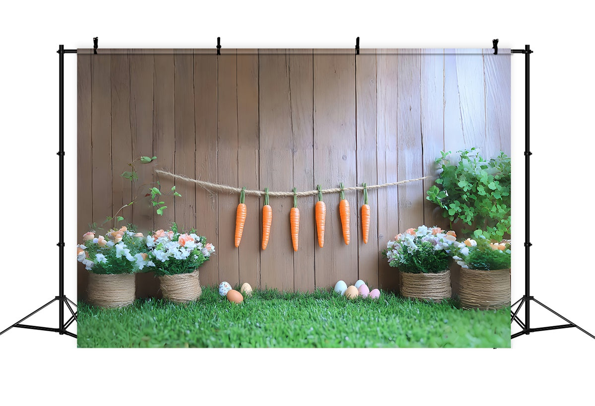 Ostern Fotokulissen Vintage Holz Karotte Wand Hintergrund CSH2-105