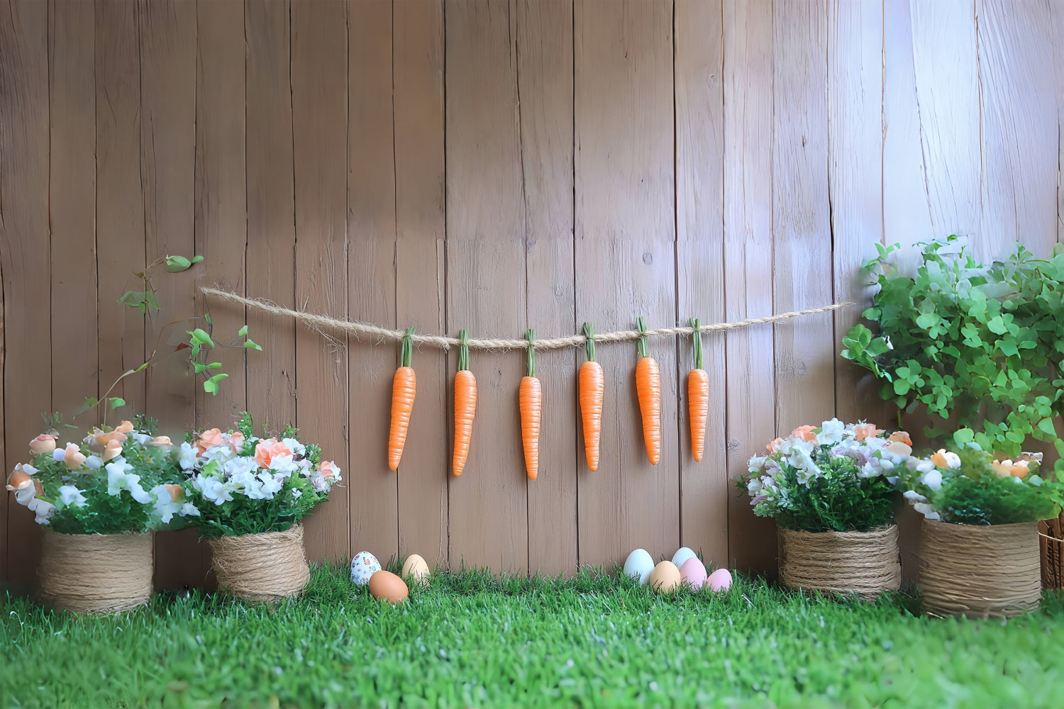Ostern Fotokulissen Vintage Holz Karotte Wand Hintergrund CSH2-105