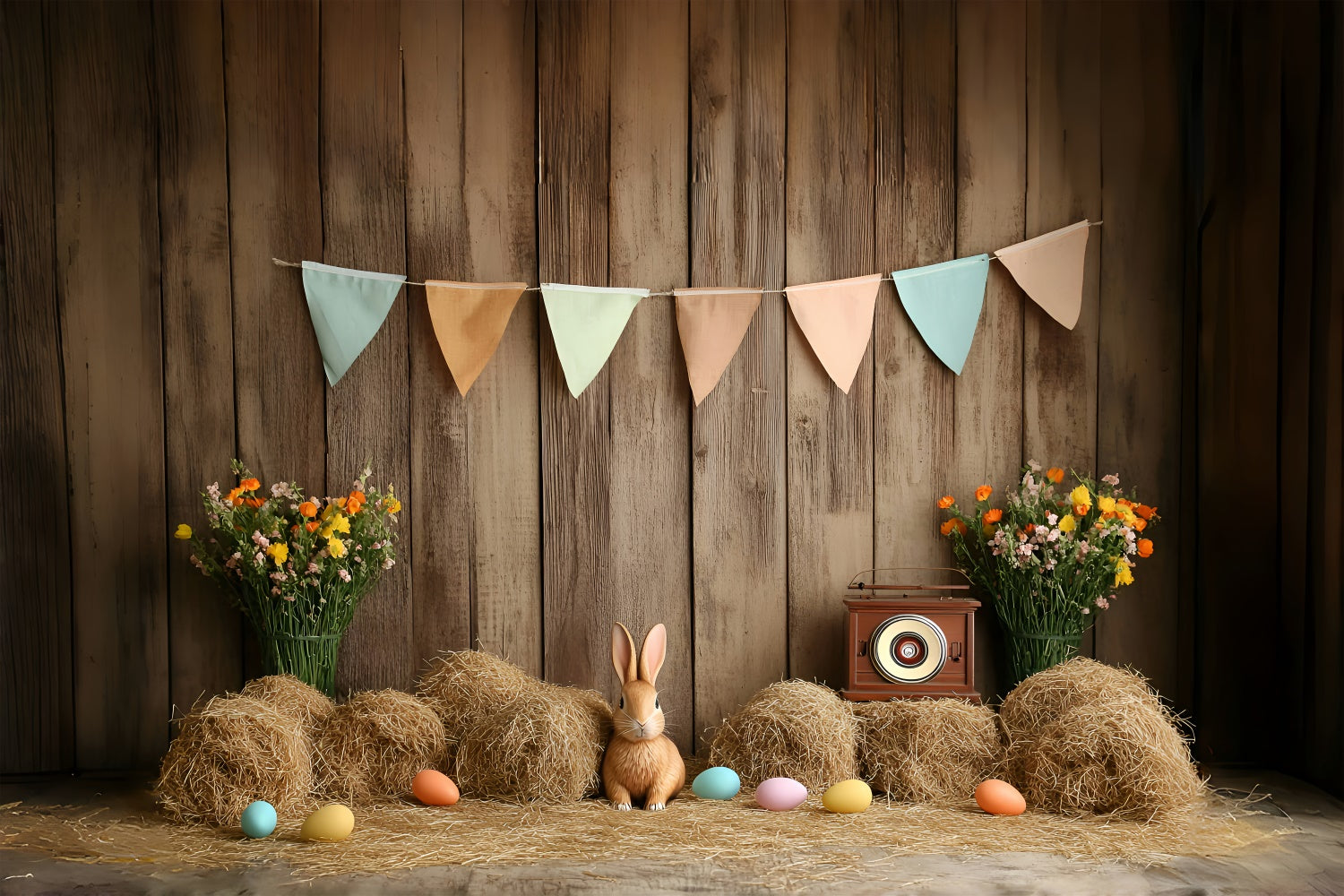 Ostern Backdrop Land Heu Ostern Feier Backdrop CSH2-106
