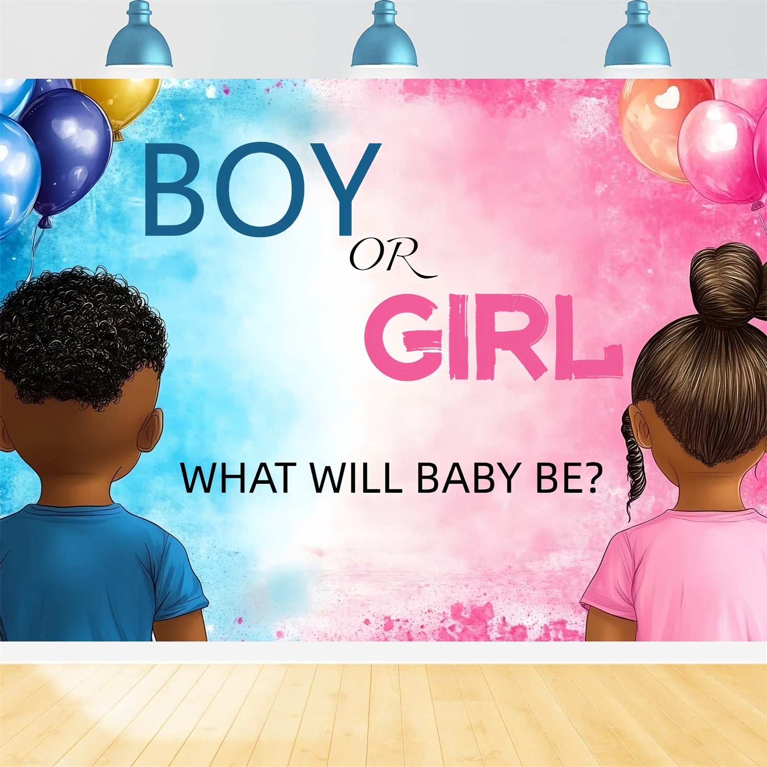 Hintergrund für Baby Dusche Geschlecht Reveal Hintergrund CSH2-116