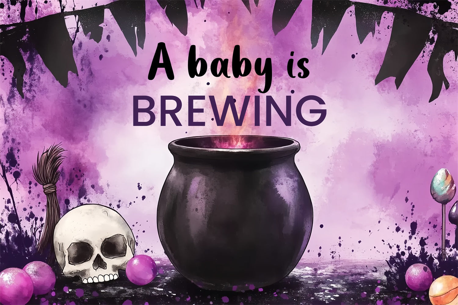 Backdrops für Baby Shower Halloween Magische Brauerei Hintergrund CSH2-118