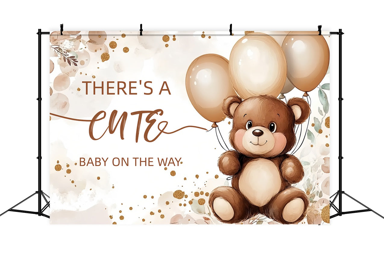 Teddybär Baby Dusche Backdrop Ballons Feier Hintergrund CSH2-134