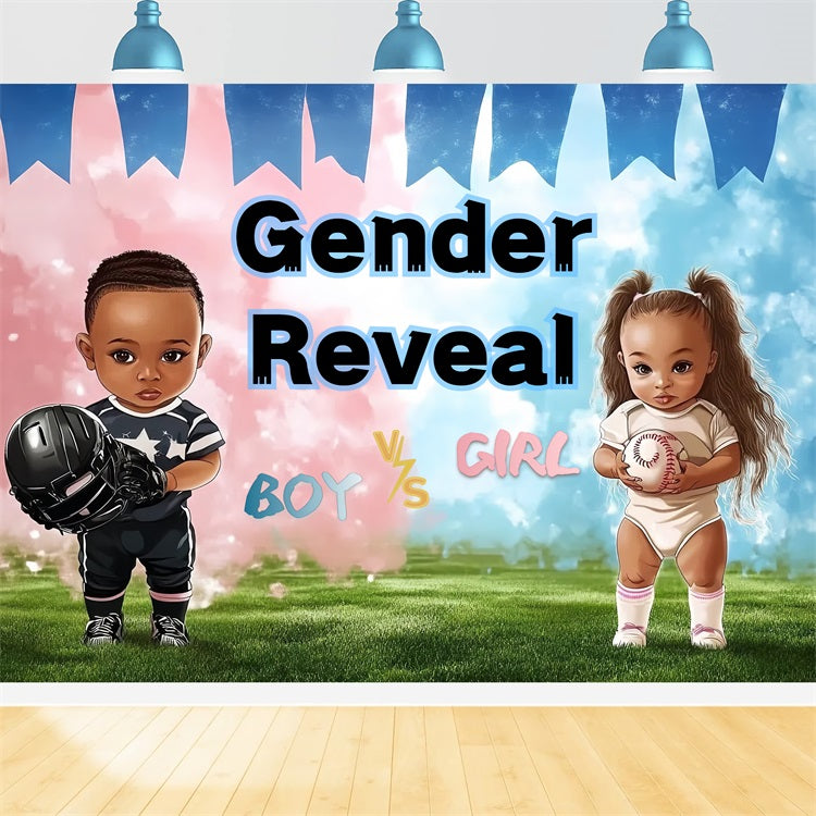 Sport Baby Dusche Hintergrund Hintergrund Geschlecht Reveal Hintergrund CSH2-152