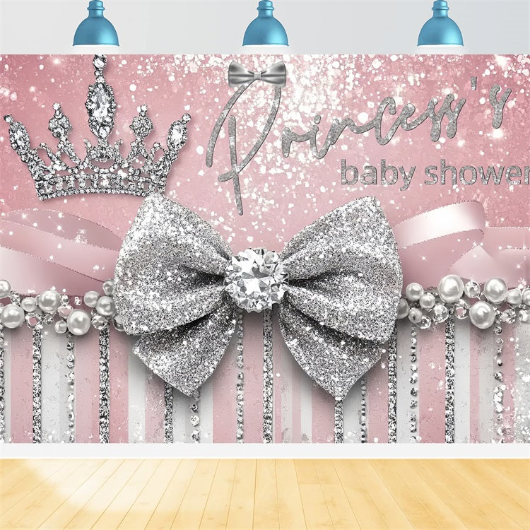 Baby Shower Foto Booth Hintergrund Glitter Prinzessin Krone Hintergrund CSH2-160