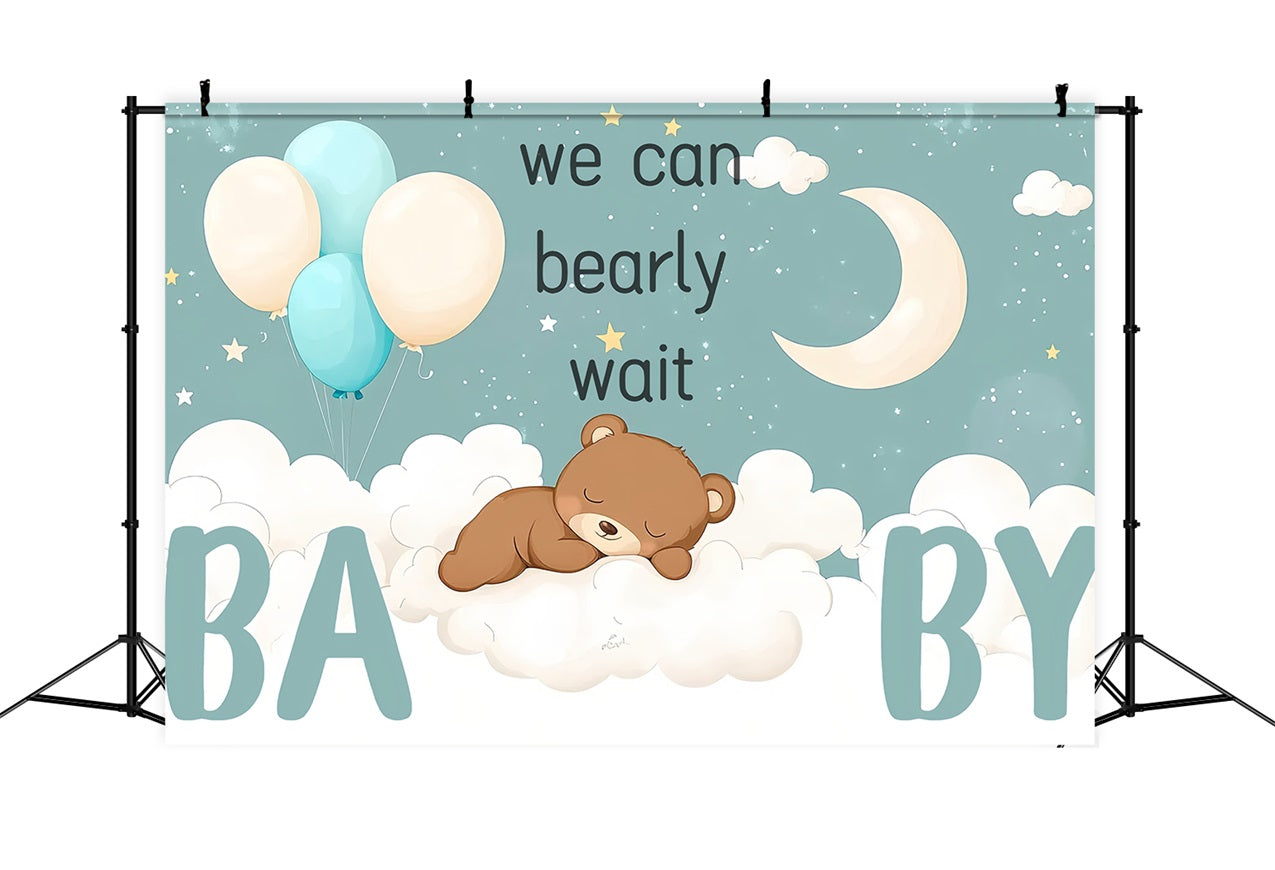 Cloud Backdrop Baby Shower Bär Ballon Hintergrund CSH2-165