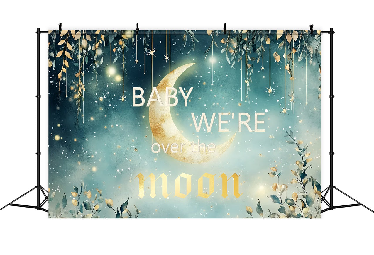 Mond und Sterne Backdrop für Baby Shower Hanging Foliage Backdrop CSH2-171