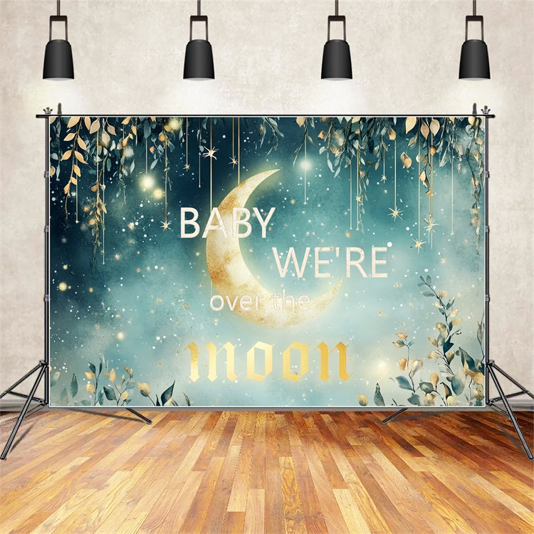 Mond und Sterne Backdrop für Baby Shower Hanging Foliage Backdrop CSH2-171