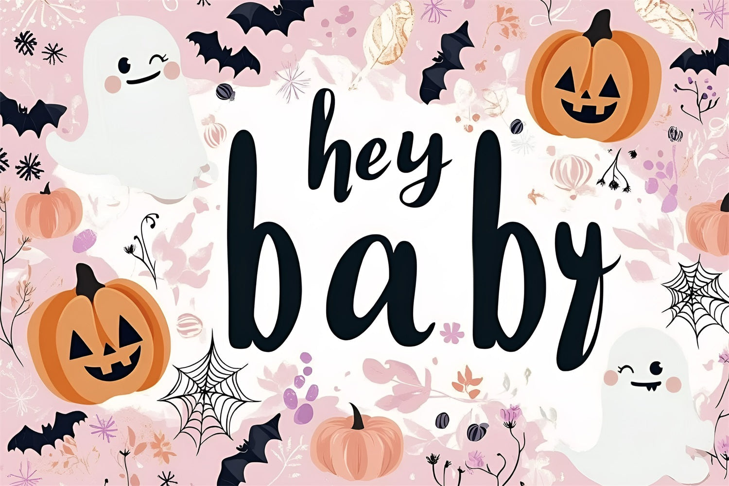 Backdrop Ideen Baby Shower Halloween Geister Kürbisse Fledermäuse Hintergrund CSH2-175