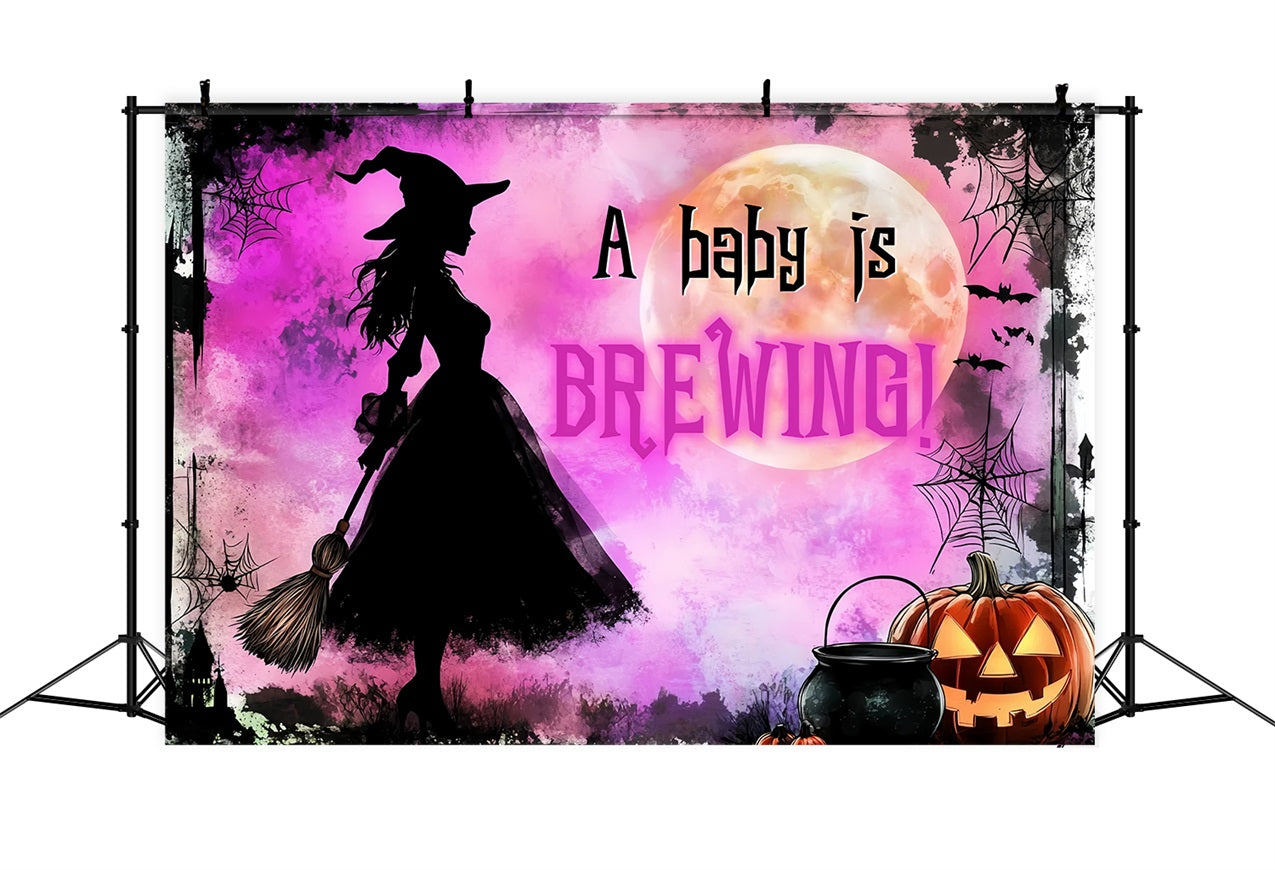Backdrops für Baby Shower Halloween Hexe Baby Reveal Hintergrund CSH2-187