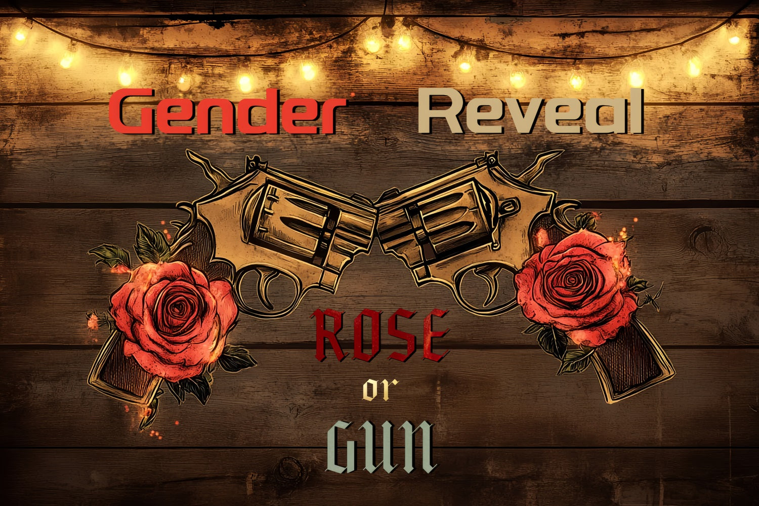 Baby Shower Fotohintergründe Gender Reveal Rose Gun Backdrop CSH2-190