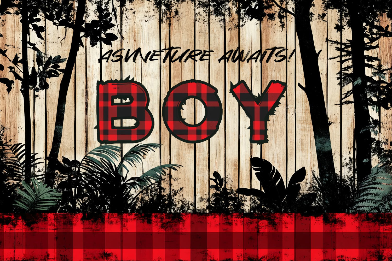 Backdrops für Baby Shower Gender Reveal Rustic Charm Backdrop CSH2-198