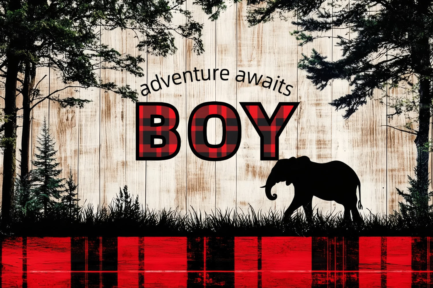 Baby Shower Backdrop Ideen Wald Abenteuer Geschlecht Reveal Hintergrund CSH2-199