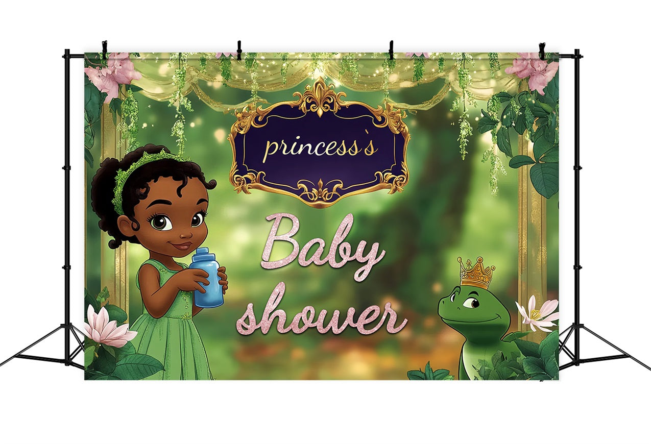 Baby-Dusche-Fotokulisse Enchanted Forest Prinzessin Hintergrund CSH2-208
