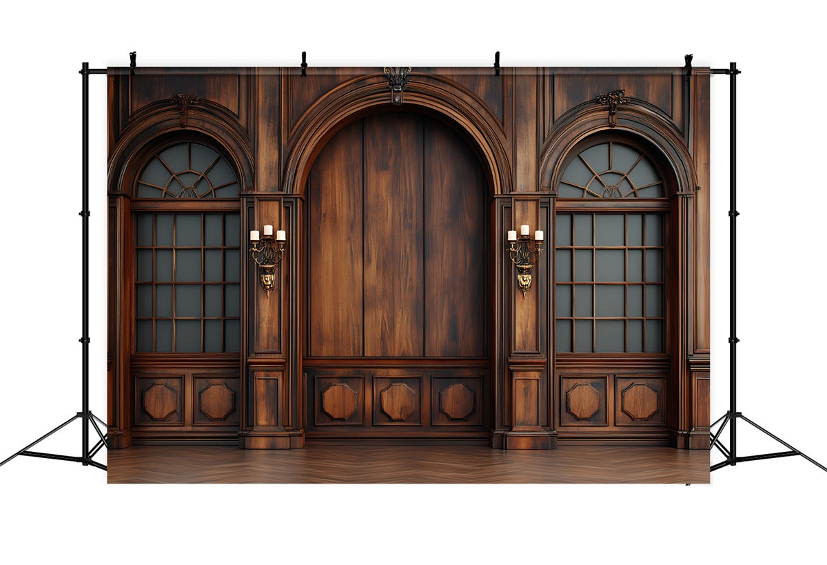 Holz Wandrückwand Vintage Holzplatte Bogen Rückwand CSH2-220