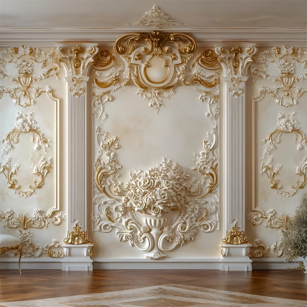 Blume Wand Backdrop Luxus Floral Elegante Stuhl Hintergrund CSH2-224