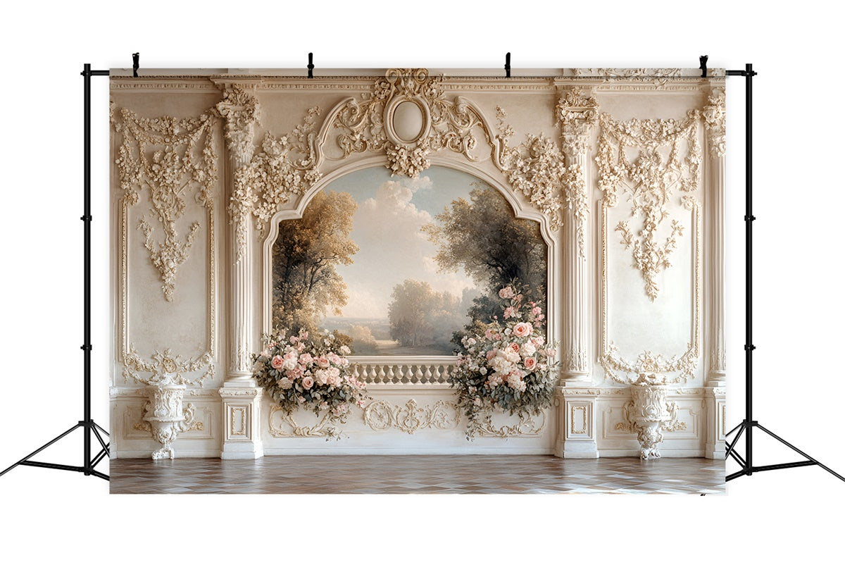 Blume Wand Hintergrund Vintage Garten Floral Balkon Hintergrund CSH2-236
