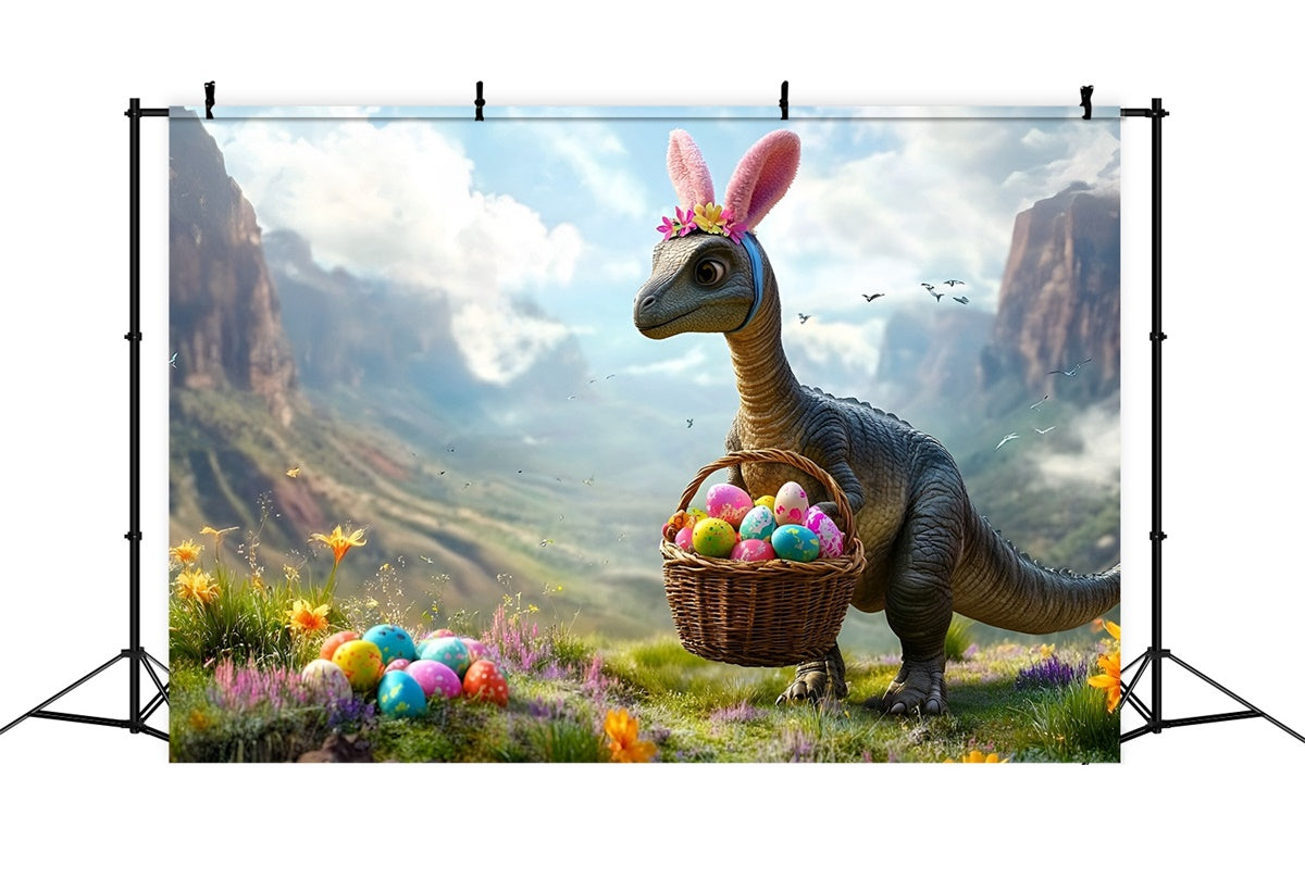 Ostern Fotografie Backdrops Dinosaurier Bunny Egg Hunt Backdrop CSH2-28