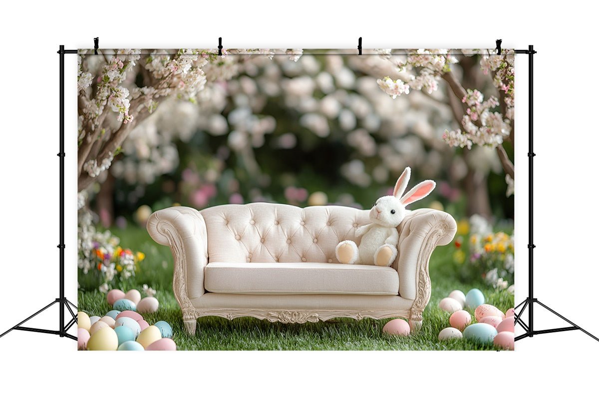 Ostern Backdrops Ideen Vintage Sofa Frühlingsblumen Backdrop CSH2-32