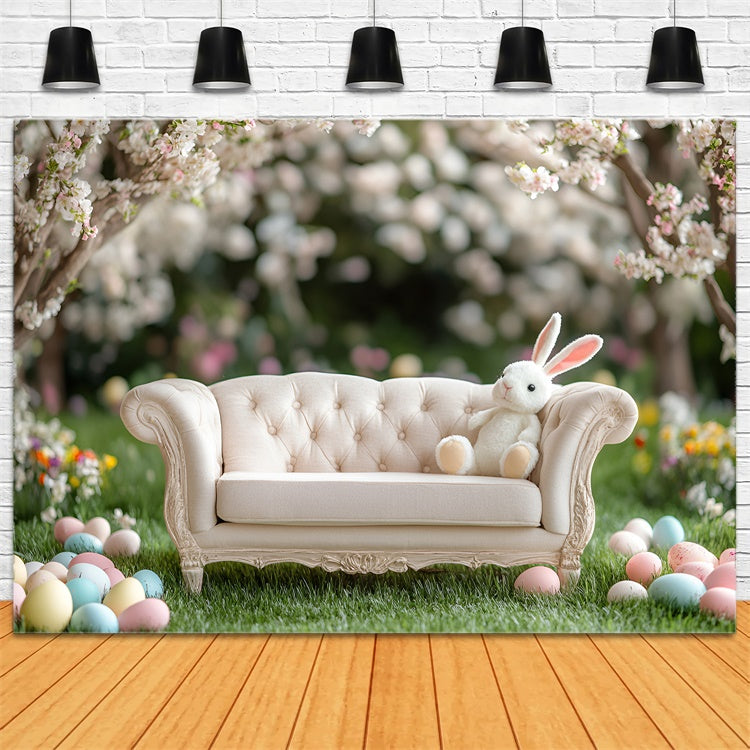 Ostern Backdrops Ideen Vintage Sofa Frühlingsblumen Backdrop CSH2-32