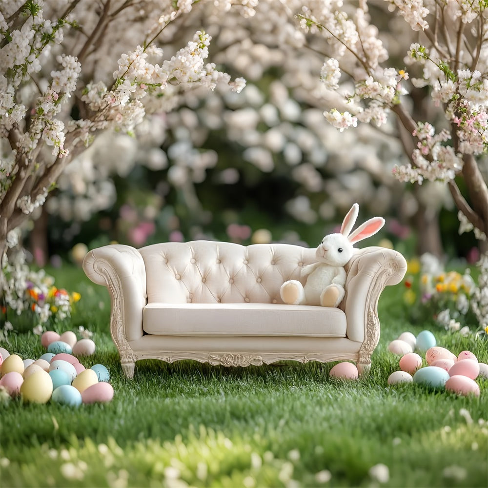 Ostern Backdrops Ideen Vintage Sofa Frühlingsblumen Backdrop CSH2-32