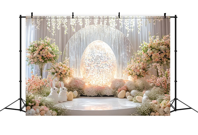 Ostern Backdrop Verträumte Frühlingsszene Glühende Eier Backdrop CSH2-42