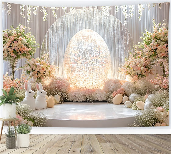 Ostern Backdrop Verträumte Frühlingsszene Glühende Eier Backdrop CSH2-42
