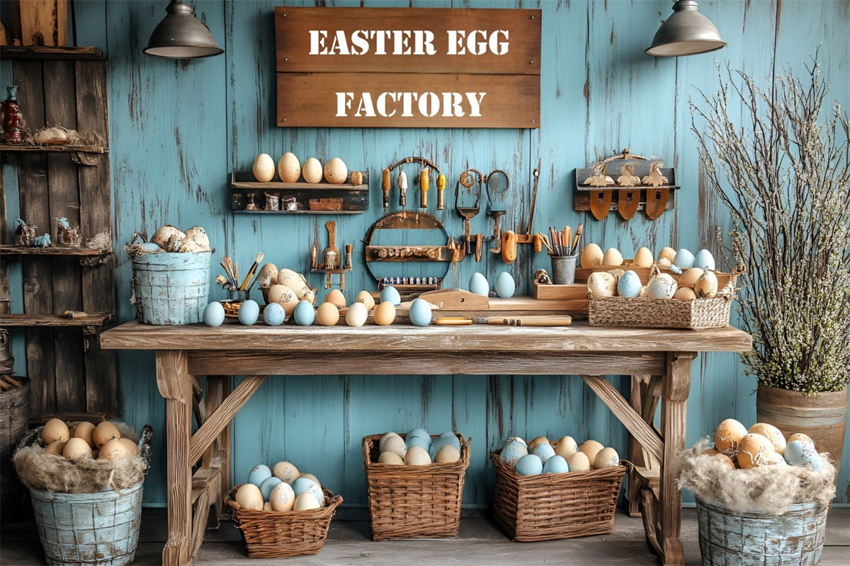 Ostern Fotokulisse Kreative Ostereierfabrik Kulisse CSH2-55