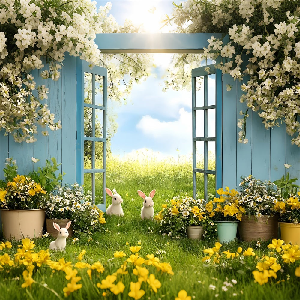 Ostern Backdrop Fotografie Frühling Hase Sonnige Wiese Hintergrund CSH2-64