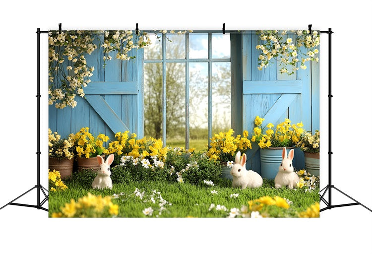 Fotografie Ostern Backdrop Golden Bloom Bunny Meadow Backdrop CSH2-65